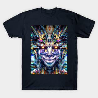 Techno-Shaman (19) - Trippy Psychedelic Art T-Shirt